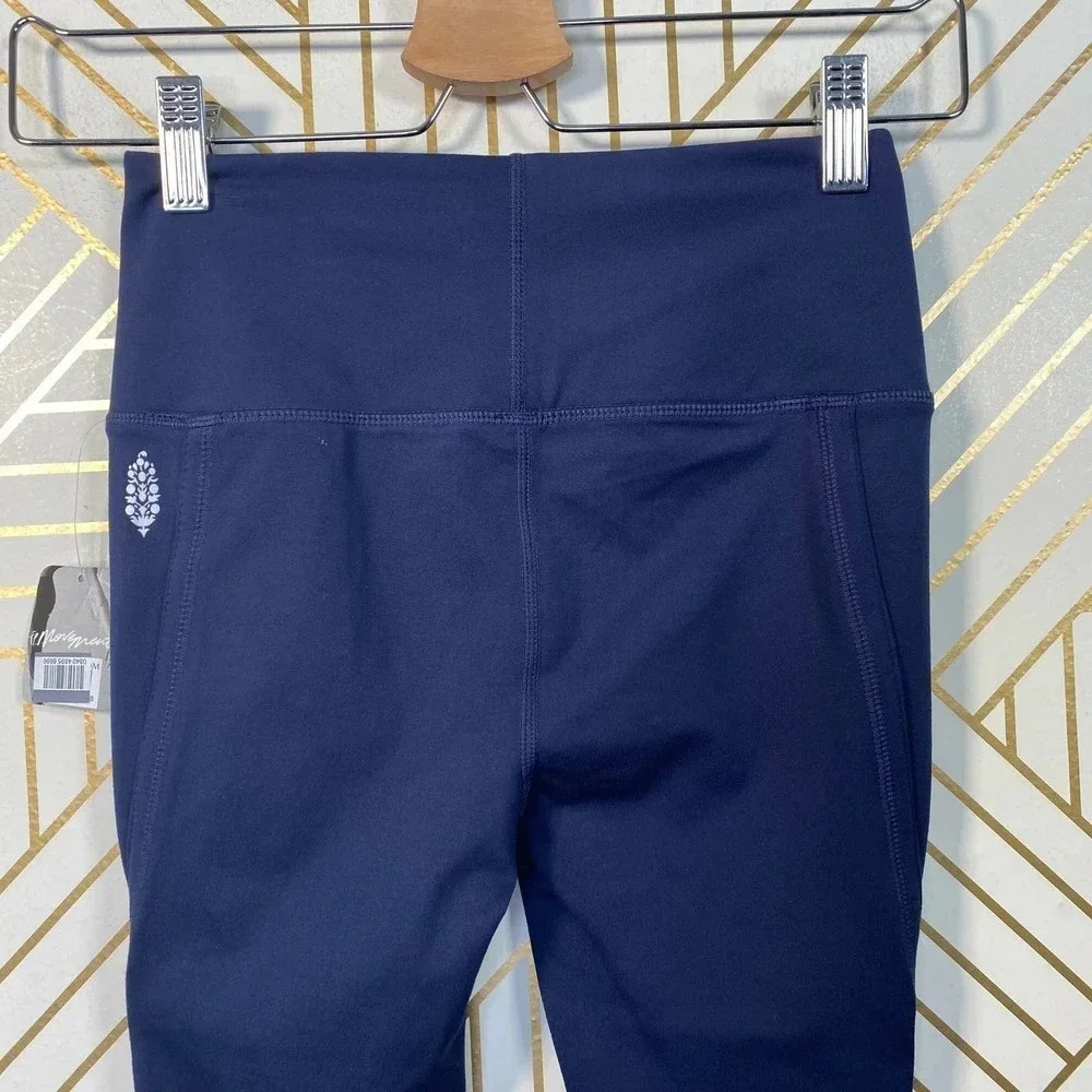 Free‎ People High-Rise 3/4 Infinity Leggings Navy